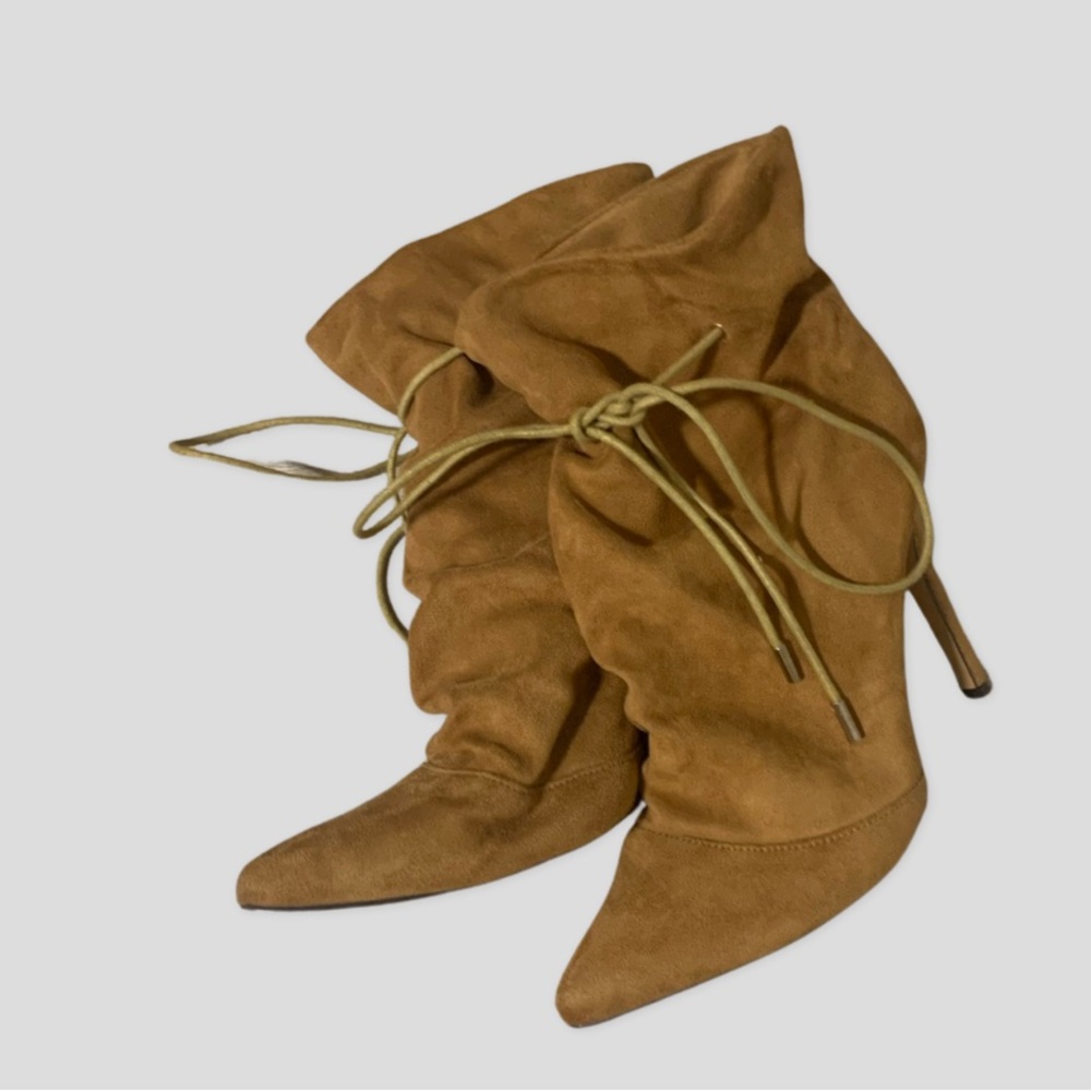 Tan Suede Booties